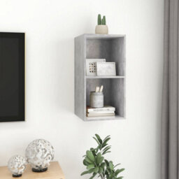 Walplus Wall-Mounted Tv Cabinet Concrete Grey 37X37X72 Cm Engineered Wood - thumbnail 7