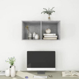 Walplus Wall-Mounted Tv Cabinet Concrete Grey 37X37X72 Cm Engineered Wood - thumbnail 6
