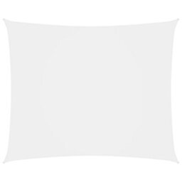Berkfield Sunshade Sail Oxford Fabric Rectangular 5X6 M White - thumbnail 1