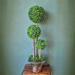 3Ft Artificial Triple Ball Boxwood Topiary Tree 90Cm In Decorative Pot - thumbnail 2