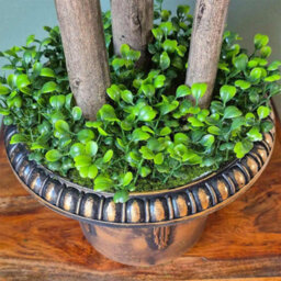 3Ft Artificial Triple Ball Boxwood Topiary Tree 90Cm In Decorative Pot - thumbnail 7