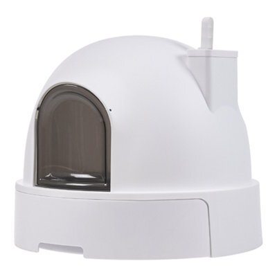 Thehotsale Fully Enclosed Cat Litter Box With Pull-Out Tray And Transparent Doors 51.6Cm W X 45Cm H - image 1