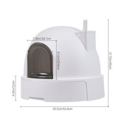 Thehotsale Fully Enclosed Cat Litter Box With Pull-Out Tray And Transparent Doors 51.6Cm W X 45Cm H - thumbnail 6