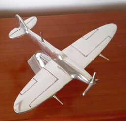 Inspirational Gifting Spitfire Aeroplane Ornament Aluminium Plane Sculpture Gift - thumbnail 4