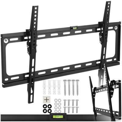 Tectake Television Bracket - 32-100 Inch Screens, Tiltable, Width-Adjustable Tv Wall Mount 70 Kg - Black - image 1