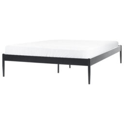 Beliani Bed Metal Vaurs 160 X 200 Cm (Eu King Size) Black - thumbnail 1