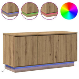 Berkfield Modern Tv Cabinet Artisan Oak 100X38X49 Cm Engineered Wood - thumbnail 4
