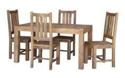 Buttercup Farm Dakota Dining Table Without Chairs - Mango Wood - L90 X W145 X H76 Cm - Light Finish
