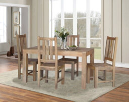 Buttercup Farm Dakota Dining Table Without Chairs - Mango Wood - L90 X W145 X H76 Cm - Light Finish - thumbnail 2