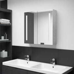 Walplus Led Bathroom Mirror Cabinet Concrete Grey 62X14X60 Cm - thumbnail 1