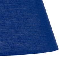 First Choice Lighting Set Of 2 Navy Blue Cotton 20Cm Diameter Tapered Fabric Lamp Shades - thumbnail 4