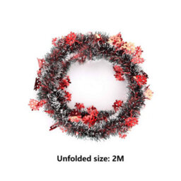 4 Pack 2M Festive Snowflake Christmas Tinsel Garland 4 Colours - thumbnail 6