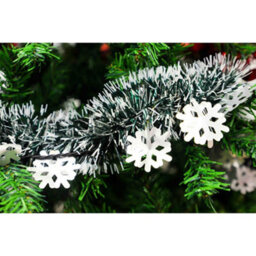 4 Pack 2M Festive Snowflake Christmas Tinsel Garland 4 Colours - thumbnail 3
