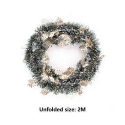 4 Pack 2M Festive Snowflake Christmas Tinsel Garland 4 Colours - thumbnail 5