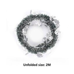4 Pack 2M Festive Snowflake Christmas Tinsel Garland 4 Colours - thumbnail 7