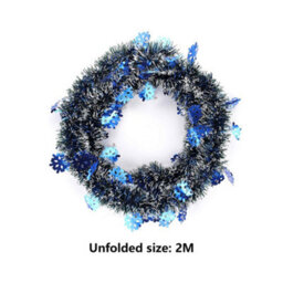 4 Pack 2M Festive Snowflake Christmas Tinsel Garland 4 Colours - thumbnail 4