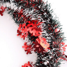 4 Pack 2M Festive Snowflake Christmas Tinsel Garland 4 Colours - thumbnail 9