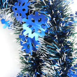 4 Pack 2M Festive Snowflake Christmas Tinsel Garland 4 Colours - thumbnail 8
