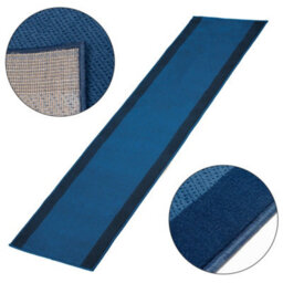 Bravich Hard Wearing Hessian Backed Stair Runner Kitchen Mat - Texas Navy Border - 60X720Cm (2'x24') - thumbnail 4