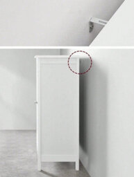 Songmics Vasagle Bathroom Floor Storage Cabinet With Double Door Adjustable Shelf, 23.6 X 11.8 X 31.5 Inches - thumbnail 8