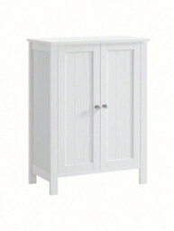 Songmics Vasagle Bathroom Floor Storage Cabinet With Double Door Adjustable Shelf, 23.6 X 11.8 X 31.5 Inches - thumbnail 9