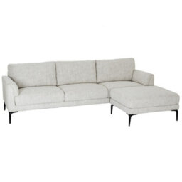 Hill Interiors Zephra Three Seater Sofa With Footstool - Metal - L81 X W241 X H80 Cm - White - thumbnail 2