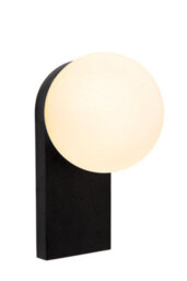 Lucide Tassa Wall Light Bathroom - Led Dim To Warm 1800K/3000K Ip44 - Black - thumbnail 1