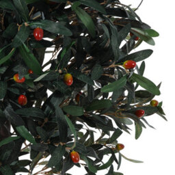 Living And Home Artificial Plant Fake Olive Tree Home Decorative In Black Plastic Pot H190 Cm - thumbnail 4