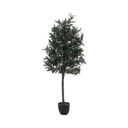 Living And Home Artificial Plant Fake Olive Tree Home Decorative In Black Plastic Pot H190 Cm - thumbnail 3