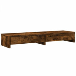 Walplus Monitor Stand With Drawers Smoked Oak 100X27X15 Cm Engineered Wood - thumbnail 2