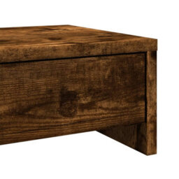 Walplus Monitor Stand With Drawers Smoked Oak 100X27X15 Cm Engineered Wood - thumbnail 8