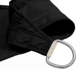 Kookaburra 5.4M Square Waterproof Black Garden Patio Sun Shade Sail Canopy 98% Uv Block With Free Rope - thumbnail 3