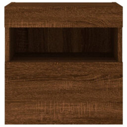 Berkfield Tv Wall Cabinet With Led Lights Brown Oak 40X30X40 Cm - thumbnail 9