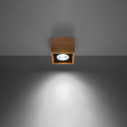 Sollux Lighting Quatro Wood Natural 1 Light Classic Ceiling Light - thumbnail 2
