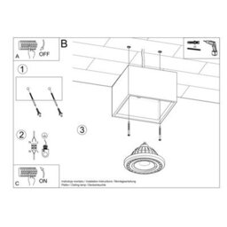 Sollux Lighting Quatro Wood Natural 1 Light Classic Ceiling Light - thumbnail 5