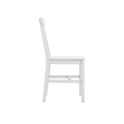 LPD Crawford White 4 Seater Dining Table - Sturdy Design With Satin X-Back Chairs - thumbnail 5