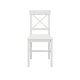 LPD Crawford White 4 Seater Dining Table - Sturdy Design With Satin X-Back Chairs - thumbnail 4