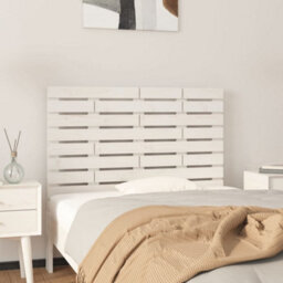Berkfield Wall Headboard White 106X3X63 Cm Solid Wood Pine - thumbnail 1