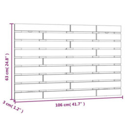 Berkfield Wall Headboard White 106X3X63 Cm Solid Wood Pine - thumbnail 8