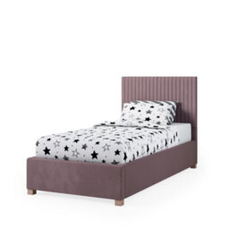 Rest Relax Emma Solo Ottoman Bed Plush Velvet Blush Pink - Single 3Ft - thumbnail 4