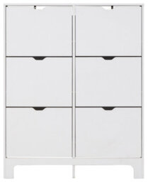 Gfw Narrow 6 Drawer Shoe Cabinet White - thumbnail 3