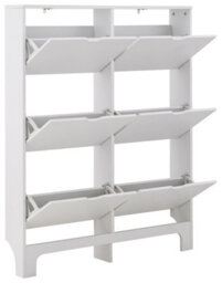 Gfw Narrow 6 Drawer Shoe Cabinet White - thumbnail 2