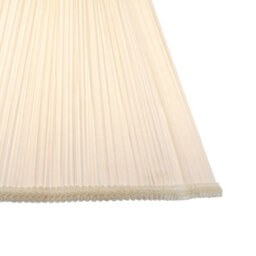 Happy Homewares White Victorian Pleated Faux Silk Lamp Shade With Embroidered Trims - thumbnail 5