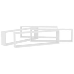 Berkfield Wall Cube Shelf 4 Pcs White 100X15X30 Cm Engineered Wood - thumbnail 5