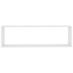 Berkfield Wall Cube Shelf 4 Pcs White 100X15X30 Cm Engineered Wood - thumbnail 7