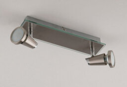 Luminosa Lighting Luminosa Spot Led 2 Light Twin Adjustable Spotlight Nickel 400Lm 2700K 29X12X7Cm - thumbnail 3