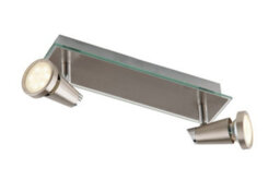 Luminosa Lighting Luminosa Spot Led 2 Light Twin Adjustable Spotlight Nickel 400Lm 2700K 29X12X7Cm - thumbnail 1