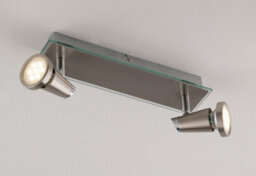 Luminosa Lighting Luminosa Spot Led 2 Light Twin Adjustable Spotlight Nickel 400Lm 2700K 29X12X7Cm - thumbnail 2