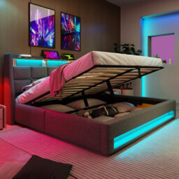 Super King Linen Storage Bed With Led & Usb-C - thumbnail 9