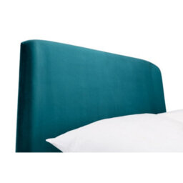 Oakham Nectarine Curved Velvet Bed - Teal -  Double (135Cm) - thumbnail 8